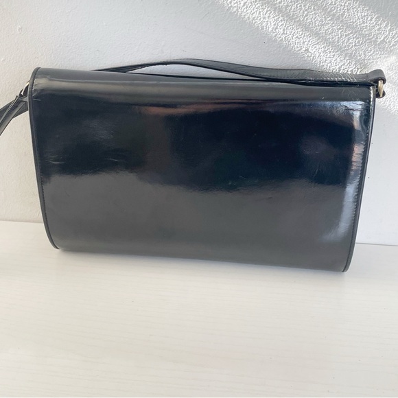 Gucci black patent leather GG logo vintage shoulder bag rare - Picture 6 of 12
